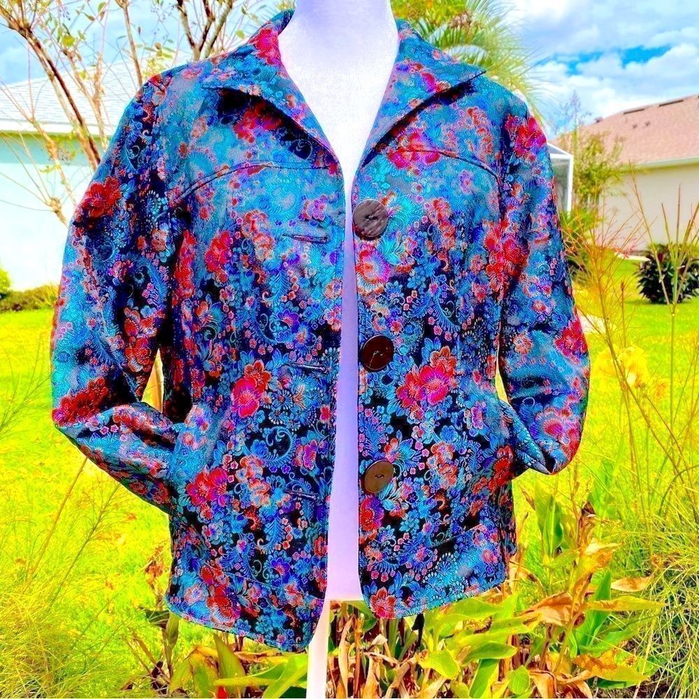NEW BUTTON DOWN SINGLE BREASTED JACKET W/DROP POCKETS by DRAPER’S & DAMON’S PM - Picture 3 of 16